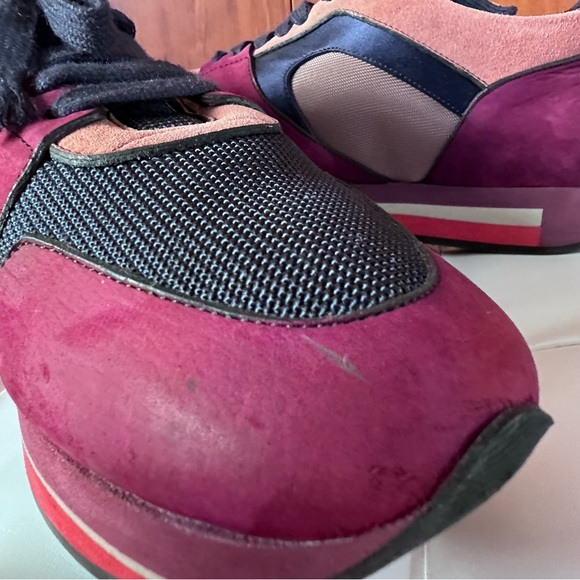 BURBERRY COLOR-BLOCK PATTERN CHUNKY SNEAKERS (SIZE 8) - Picture 7 of 11